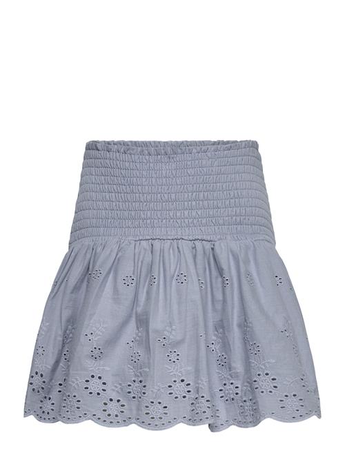 English-Embroidered Mini-Skirt Mango Blue