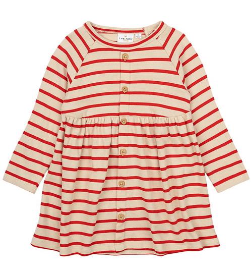 The New Siblings Kjole - Strik - TnstNat - Poppy Red Striped