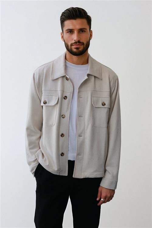 Callum Jakke - Hvid - L - TeeShoppen