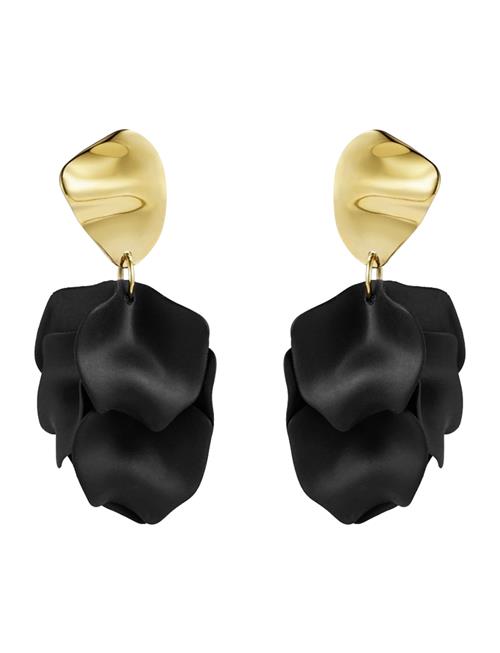 Paloma Earring Black/Gold Bud To Rose Black