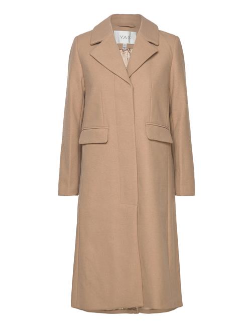 Yaslima Ls Wool Mix Coat S. Noos YAS Beige