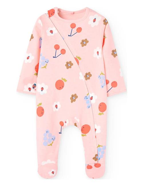 Knit Play Suit Floral Boboli Pink