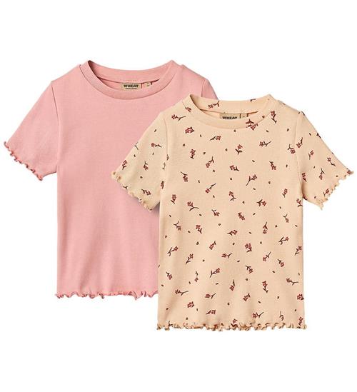 Wheat T-shirt - 2-pak - Rib - Alicia - Rose Water Flowers