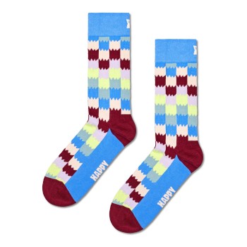 Happy socks Strømper Dizzy Check Sock Blå Mønster bomuld Str 41/46