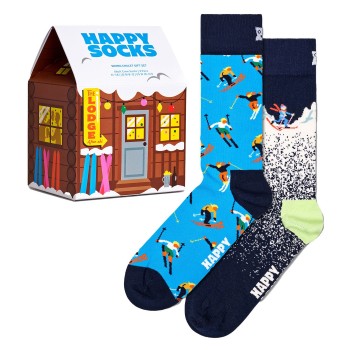 Happy socks Strømper 2P Skiing Chalet Gift Set Flerfarvet Str 36/40
