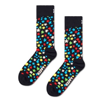 Happy socks Strømper Stars Sock Sort bomuld Str 41/46