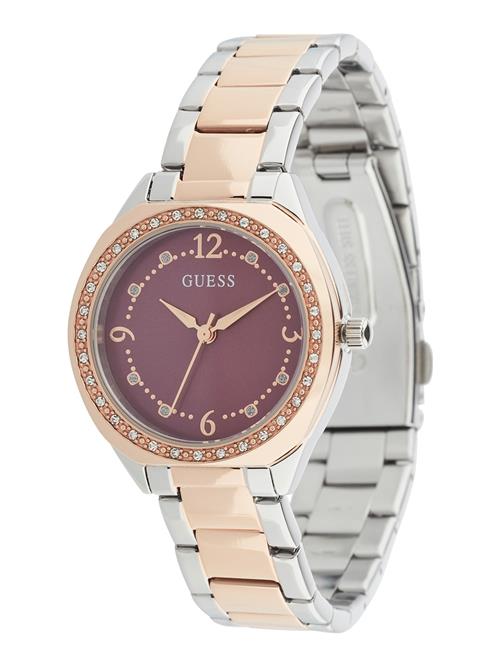 GUESS Analogt ur 'Charlotte'  guld / pink / sølv