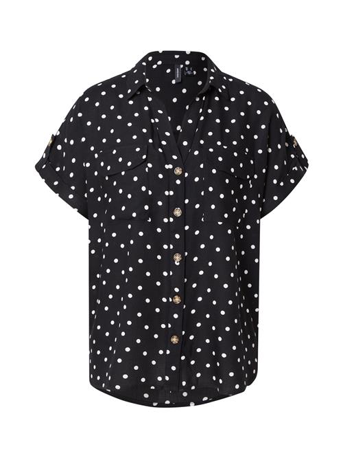 VERO MODA Bluse 'VMBUMPY'  sort / hvid