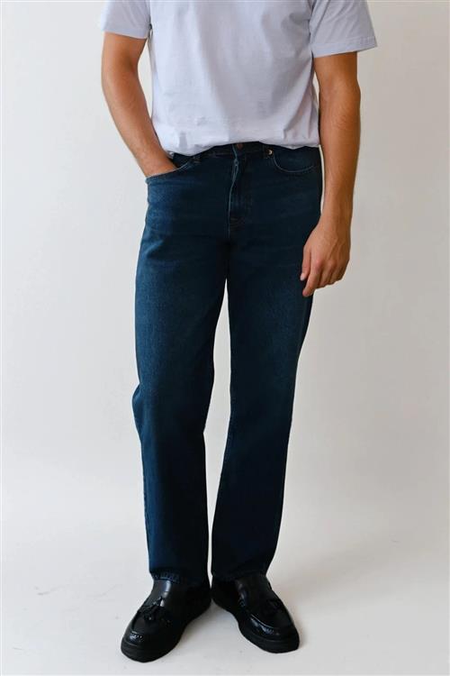 Noah Loose Fit Jeans - Mørkeblå Denim - 30/32 - TeeShoppen