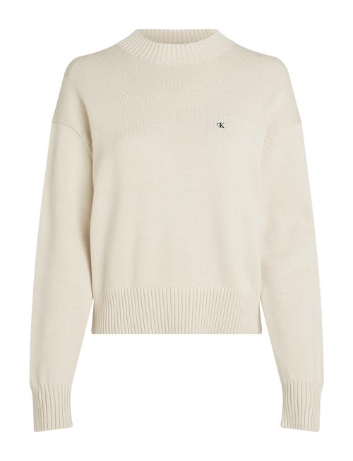 Monogram Embro Crewneck Sweater Calvin Klein Jeans Cream