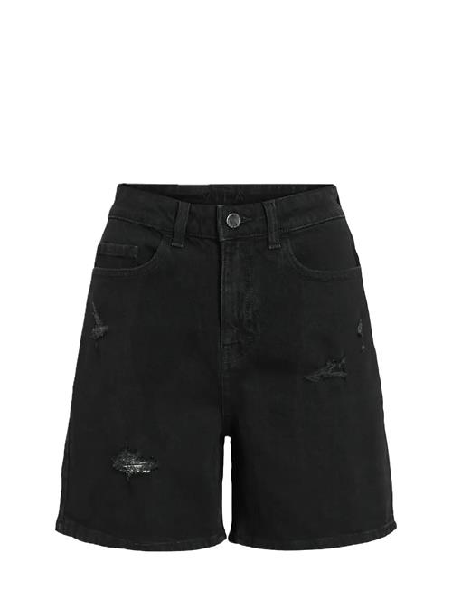Vijaf Hw Destroy Denim Shorts Vila Black