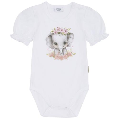 Hust&Claire Britt Baby Body White 86 cm  Hvid  86 cm  kvinde
