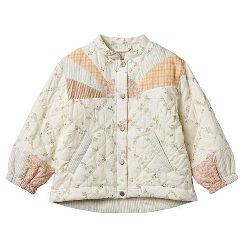 Wheat Inga Quiltet Jakke Ivory Checked Flowers |  | 110 cm