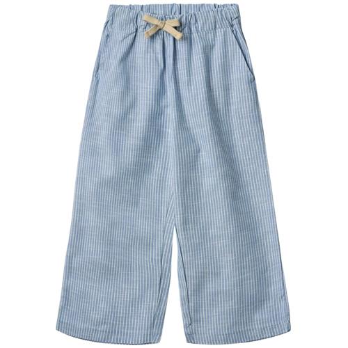 Wheat GOTS Sasha Bukser Blue Stripe | Blå | 110 cm