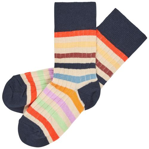 FUB Classic Stripe Sokker Dark Navy/multi Stripe | Marine blå | 22-24 EU