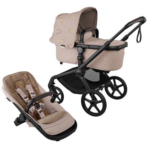 Bugaboo Bugaboo X Konges Slöjd Fox 5 Renew Komplet Barnevogn Black / Desert Taupe Melange | Beige | 0-3