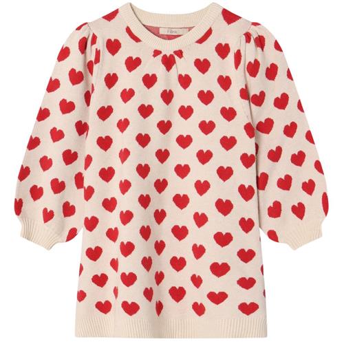 Fliink Alon Heart Kjole POMPEIAN RED/ SANDSHELL | Rød | 5 years
