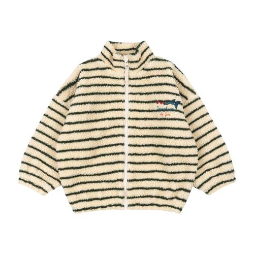 Konges Sløjd RHW X KS Grs Fleece-jakke Erba Stripe | Beige | 4 years