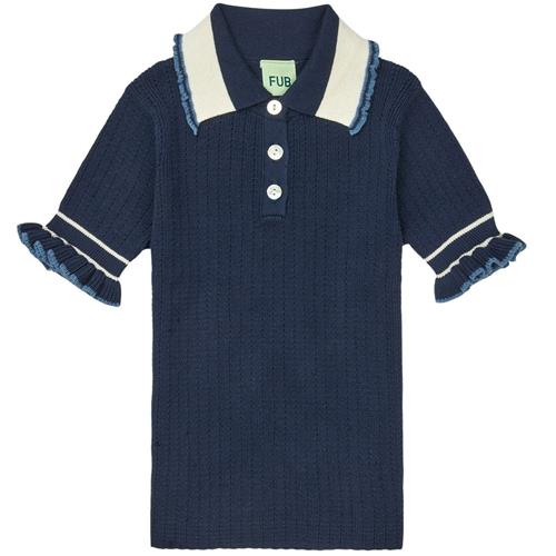 FUB Poloshirt Med Flæser Dark Navy | Marine blå | 80 cm