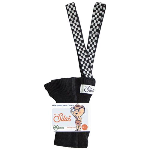 Silly Silas Shorty Strømpebukser Classic Black Checked | Sort | 2-3 years