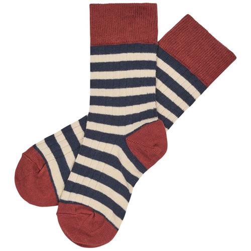 FUB Classic Stripe Sokker Chili/dark Navy | Rød | 33-36 EU