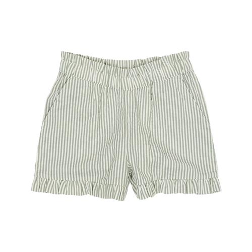 Copenhagen Colors Seersucker-shorts Green Cream Stripe | Grønn | 110 cm