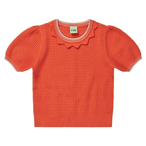 FUB Strikket Kortærmet Top Tangerine | Orange | 120 cm