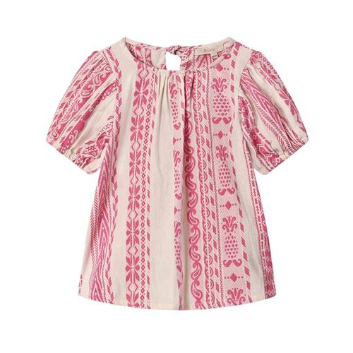 Fliink Addie Bluse Cloud Dancer Pink Stripe | Lyserød | 6 years