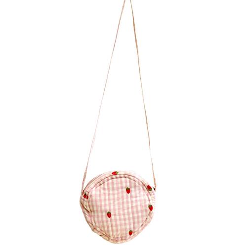 Flöss Dolly Mini Skuldertaske Pink Berry Gingham | Lyserød | 0