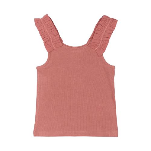 The New Lotus Ribbet Top Med Flæser Old Rose | Lyserød | 7-8 years