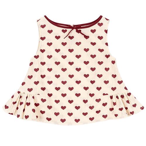 Konges Sløjd GOTS Ava Til Toppen Amour Rouge 5-6 Y  Creme  5-6 år  kvinde