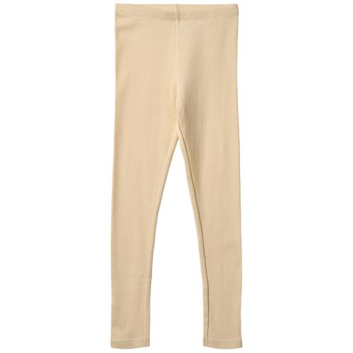 Wheat Maddy Ribbede Leggings Macadamia | Beige | 128 cm