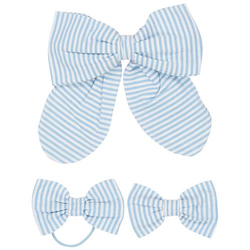 Copenhagen Colors 3-pak Hårklemmer Sky Blue Cream Stripe | Blå | 0