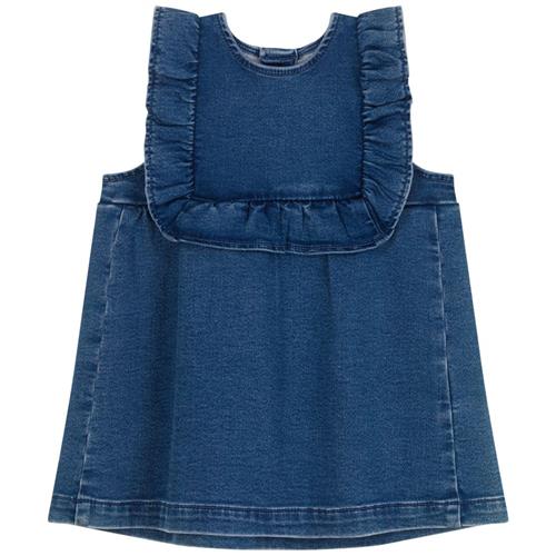 Petit Bateau Denim-kjole Bleu Delave | Blå | 12 months