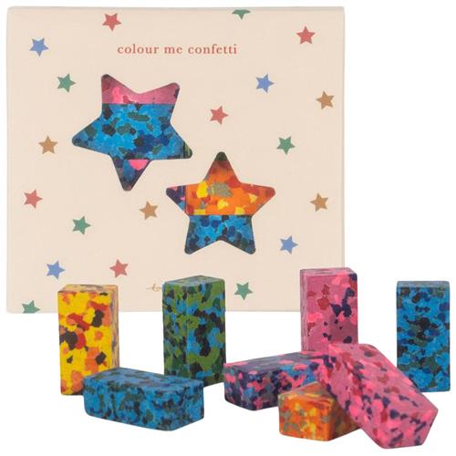 Konges Sløjd Confetti Farveblyanter Multi Star | Blå | 01