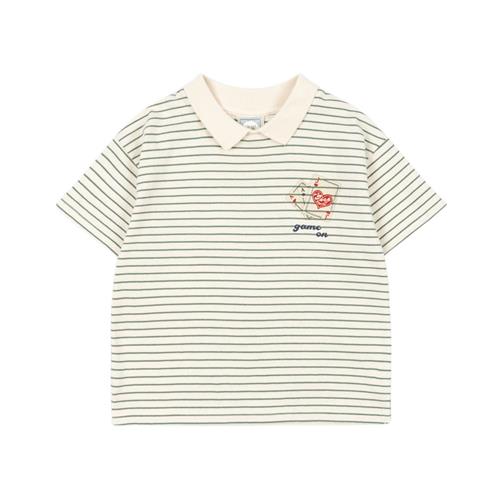 Konges Sløjd GOTS RHW X KS Gameon Tee Terra Stripe | Grønn | 7-8 years