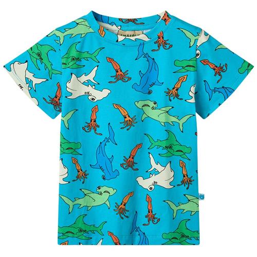 Småfolk Hammerhead Sharks T-shirt Blue Atoll | Blå | 1-2 years