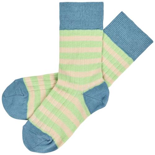 FUB Classic Stripe Sokker Washed Indigo/emerald | Blå | 33-36 EU