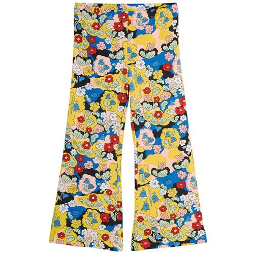 Mini Rodini GOTS Flowers Aop Flared Bukser Multi | Gul | 116/122 cm