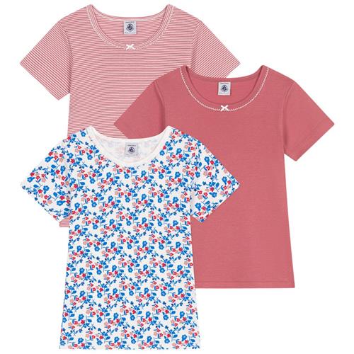 Petit Bateau 3-pak Bomulds-T-shirts Rosewood Marshmallow | Hvid | 3 years