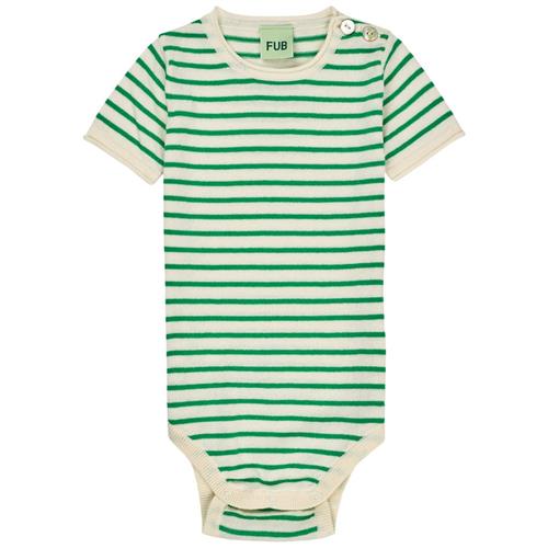 FUB Strikket Baby Body Ecru/basil | Grønn | 62 cm