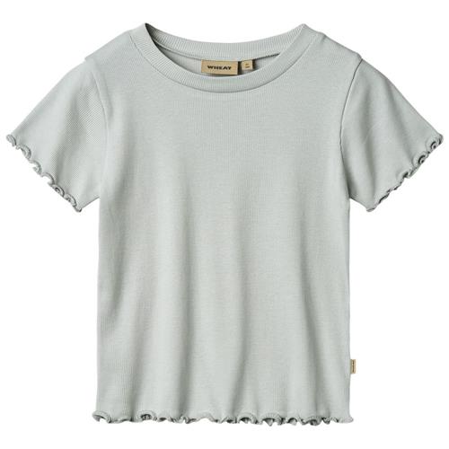 Wheat Irene Ribbet T-shirt Soft Blue | Grønn | 128 cm