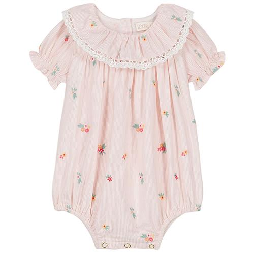 Louise Misha Yolia Romper Pink Bouquet Stripes | Lyserød | 12 months