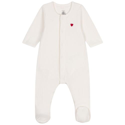 Petit Bateau Velour Onesie Marshmallow | Hvid | 12 months