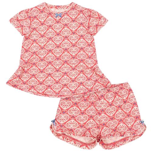 Konges Sløjd GOTS Famo Frill Sæt Lacy Lace | Rød | 7-8 years