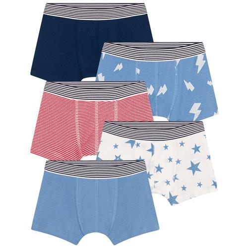 Petit Bateau 5-pak Boxershorts Alaska Marshmallow | Blå | 4 years