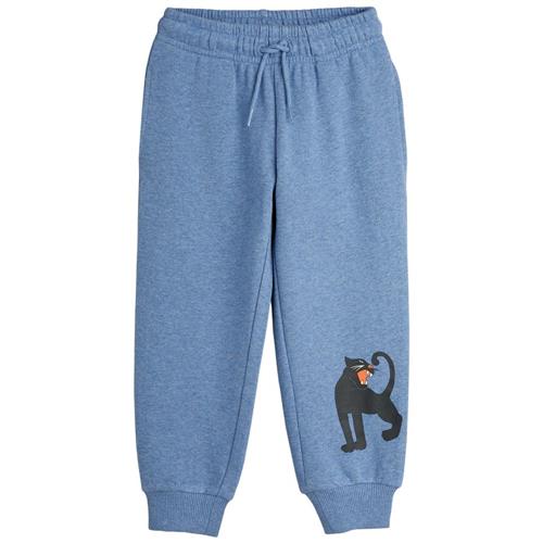 Mini Rodini GOTS Panther Sp Melange Joggingbukser Blue | Blå | 80/86 cm