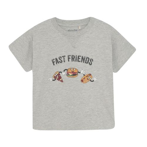 Minymo T-shirt Grey Melange | Grå | 110 cm