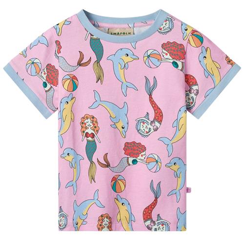 Småfolk Mermaids And Dolphins T-shirt Pink Lavender | Lyserød | 3-4 years