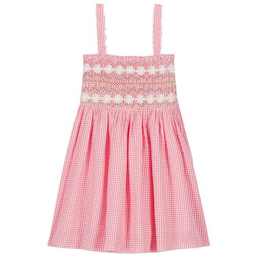 Louise Misha Tessa Kjole Pink Fragola Vichy | Lyserød | 12 months